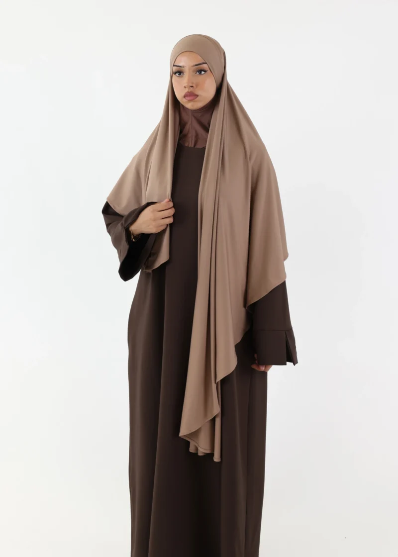Alternative view of Premium Oval Instant Hijab Taupe