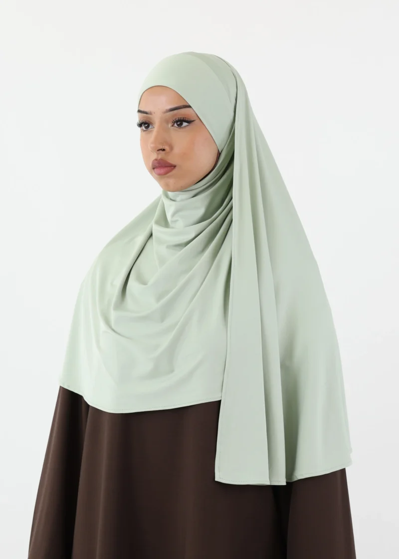 Alternative view of Premium Oval Instant Hijab Water Green