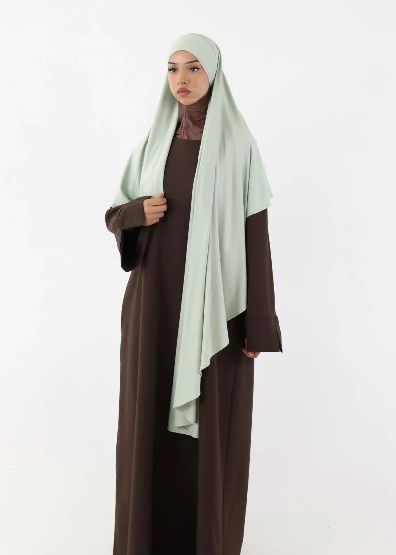 Premium Oval Instant Hijab Water Green - Image 4