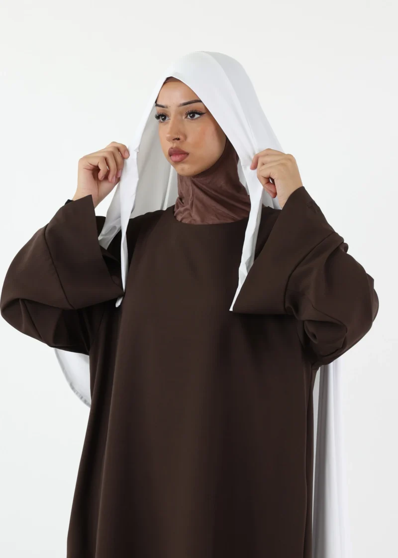 Premium Oval Instant Hijab White - Image 4