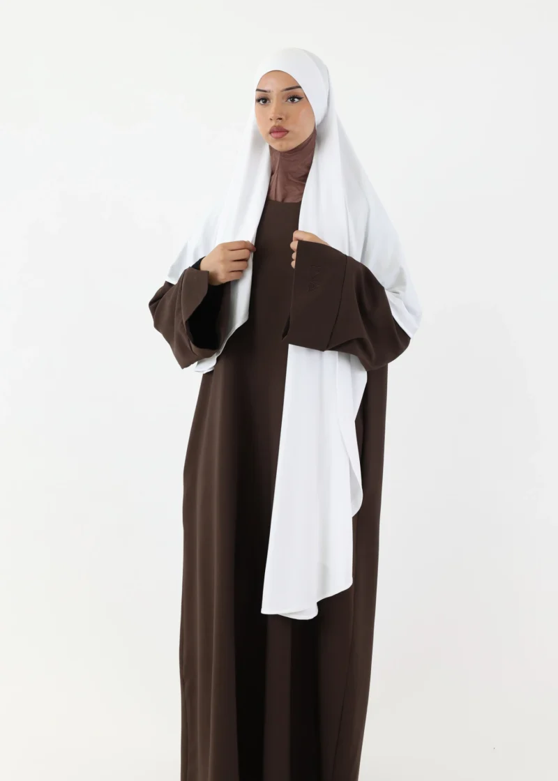 Premium Oval Instant Hijab White - Image 3