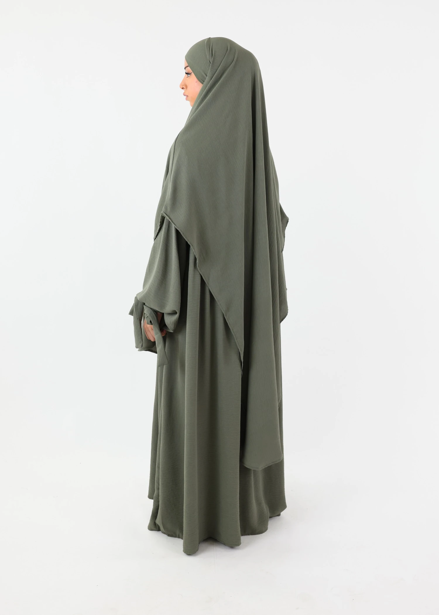 ABAYA and KHIMAR Set Ruqayya - Khaki