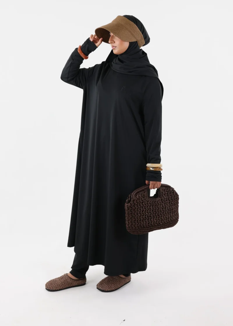 Burkini Ina 5 Pieces Set Muslim Swimsuit Black