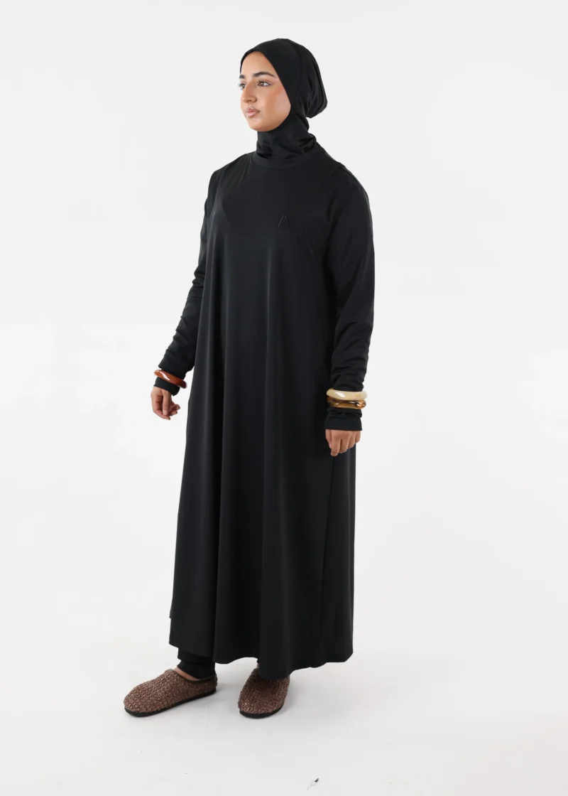Burkini Ina 5 Pieces Set Muslim Swimsuit Black - Image 6