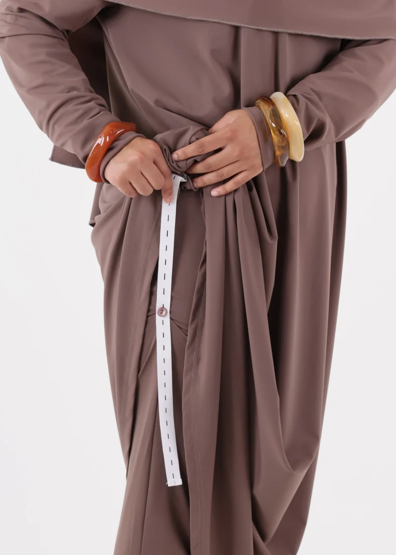 Burkini Ina 5 Pieces Set Muslim Swimsuit Dark Taupe - Image 6