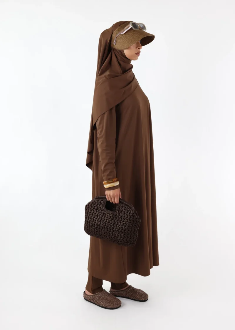 Alternative view of Burkini Ina 5 Pieces Set Muslim Swimsuit Coffee