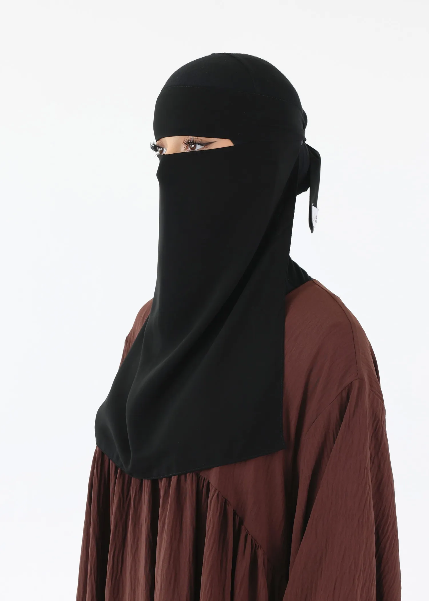 Full Niqab Premium Chiffon - Black