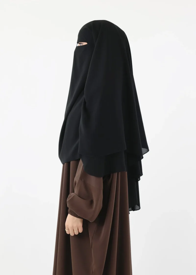 Alternative view of Niqab and Khimar Set Selma 2 Layer Medium