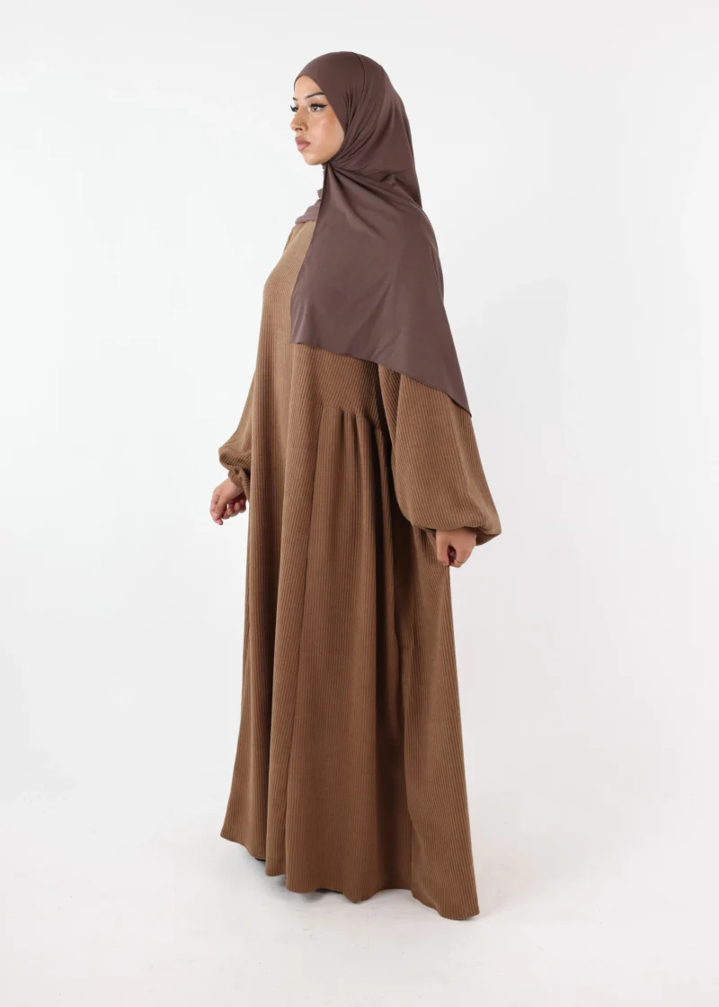 Winter Abaya Naziha - Camel - Image 5