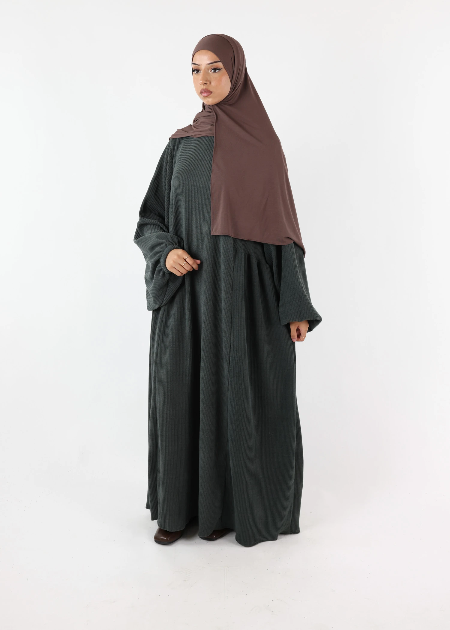 Winter Abaya Naziha Khaki
