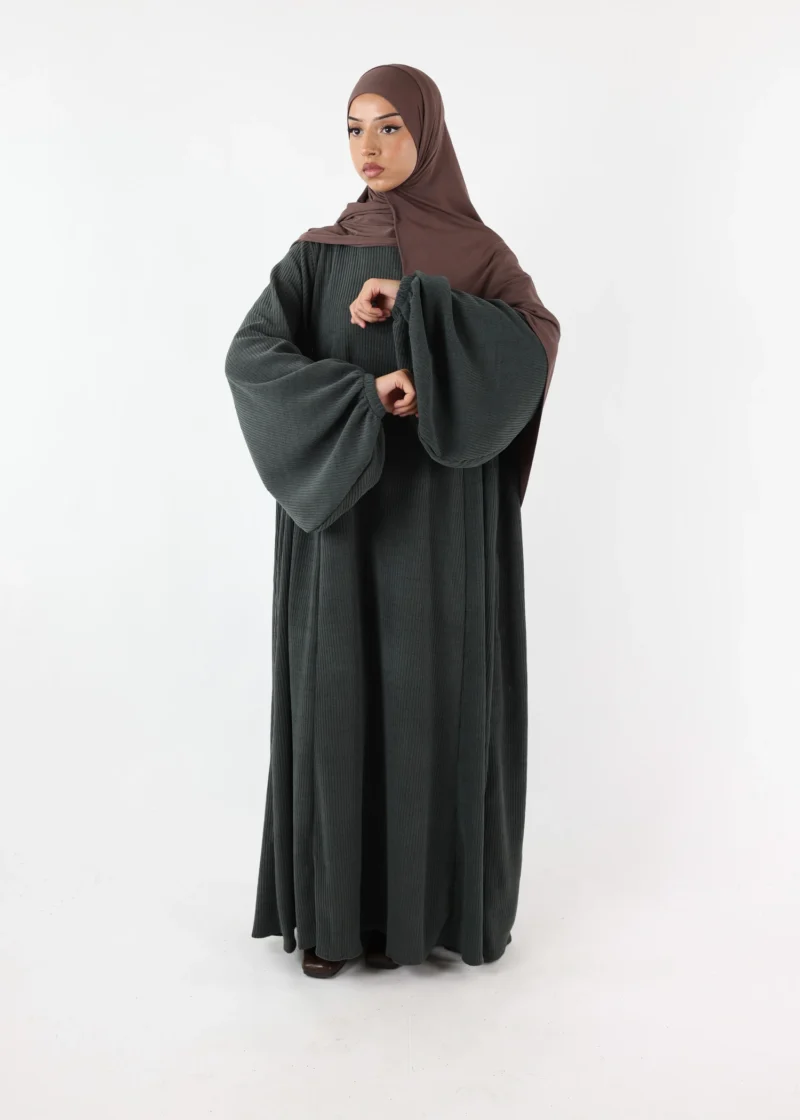 Alternative view of Winter Abaya Naziha Khaki