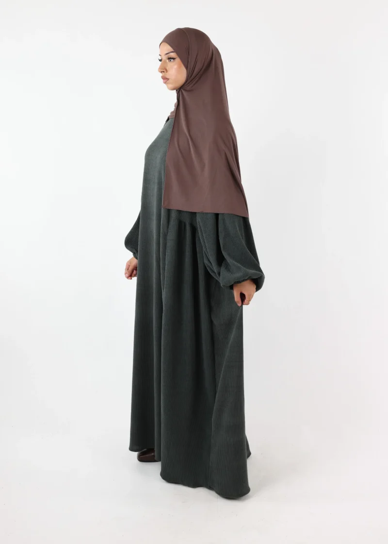 Winter Abaya Naziha Khaki - Image 4