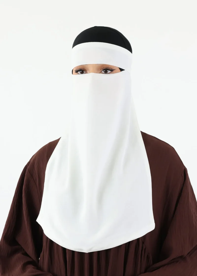 Alternative view of Full Niqab Premium Chiffon Off White