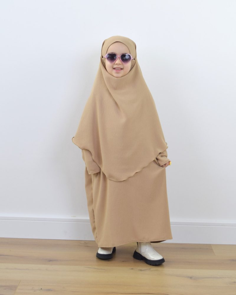 Alternative view of ABAYA and KHIMAR SET Kids Bounaya Jazz - Camel