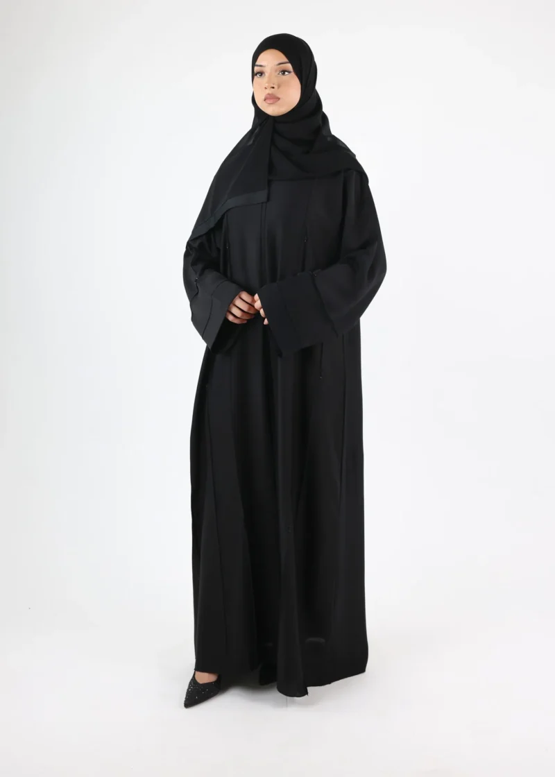 Alternative view of Classic Zoom Abaya - Black