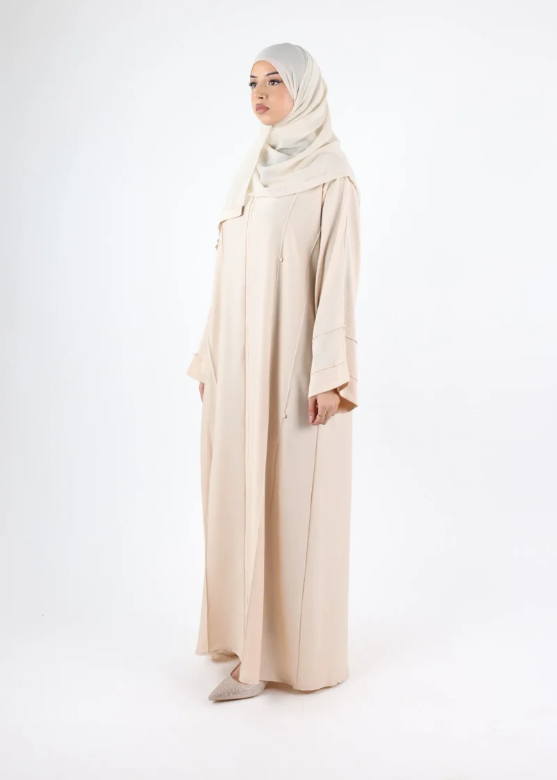 Alternative view of Classic Zoom Abaya - Cream