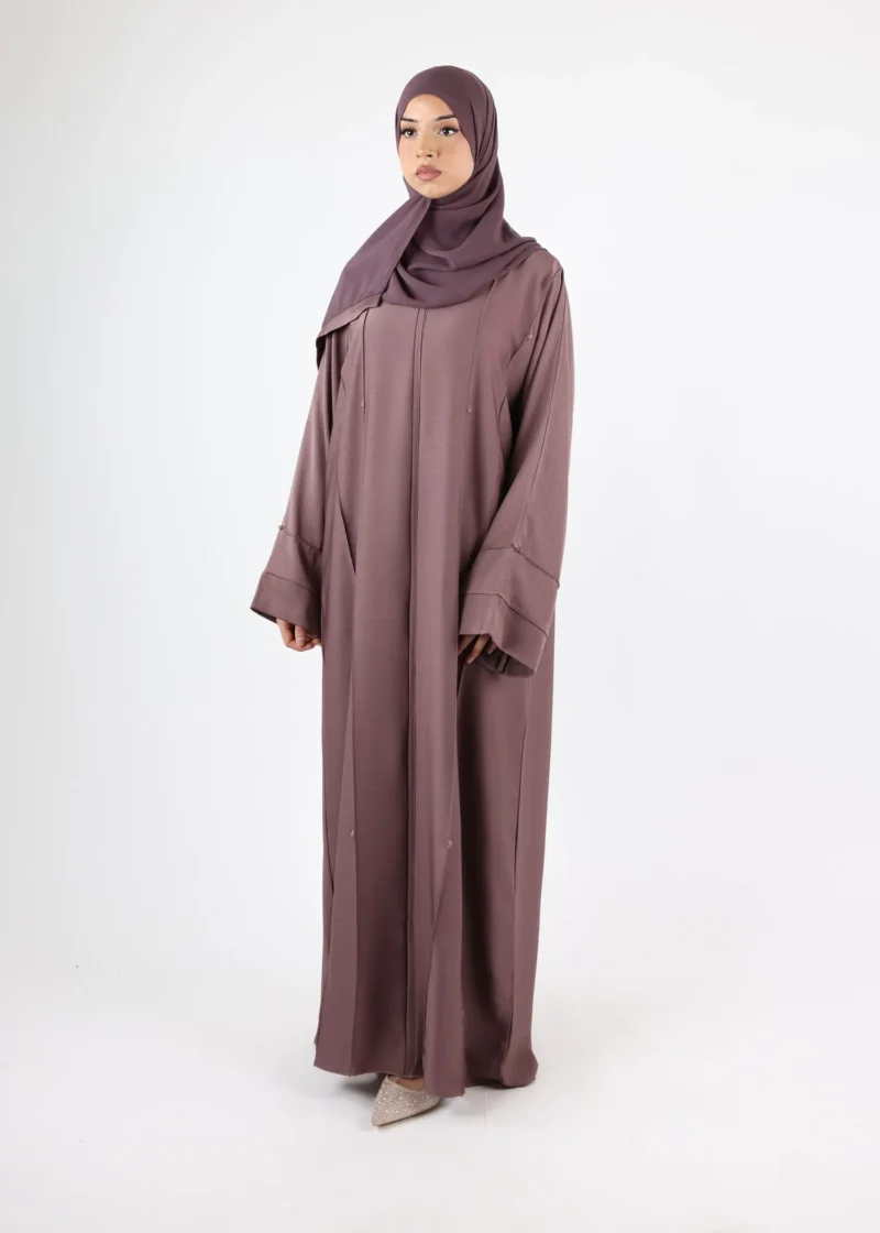 Classic Zoom Abaya - Purple Taupe