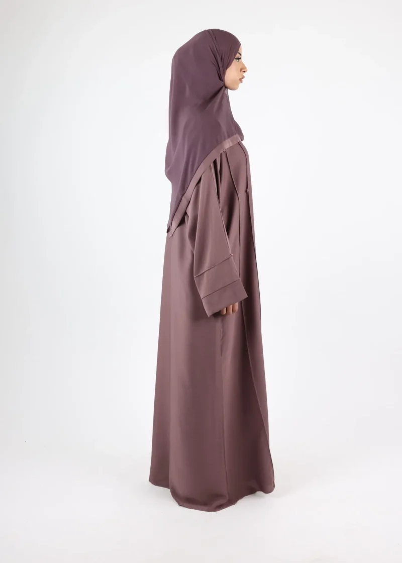 Alternative view of Classic Zoom Abaya - Purple Taupe