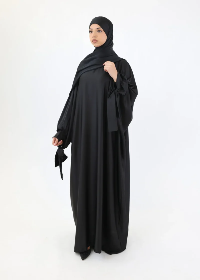 Alternative view of Abaya Noura Satin Black