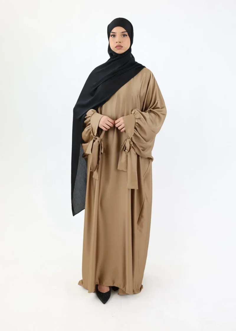 Abaya Noura Satin Camel