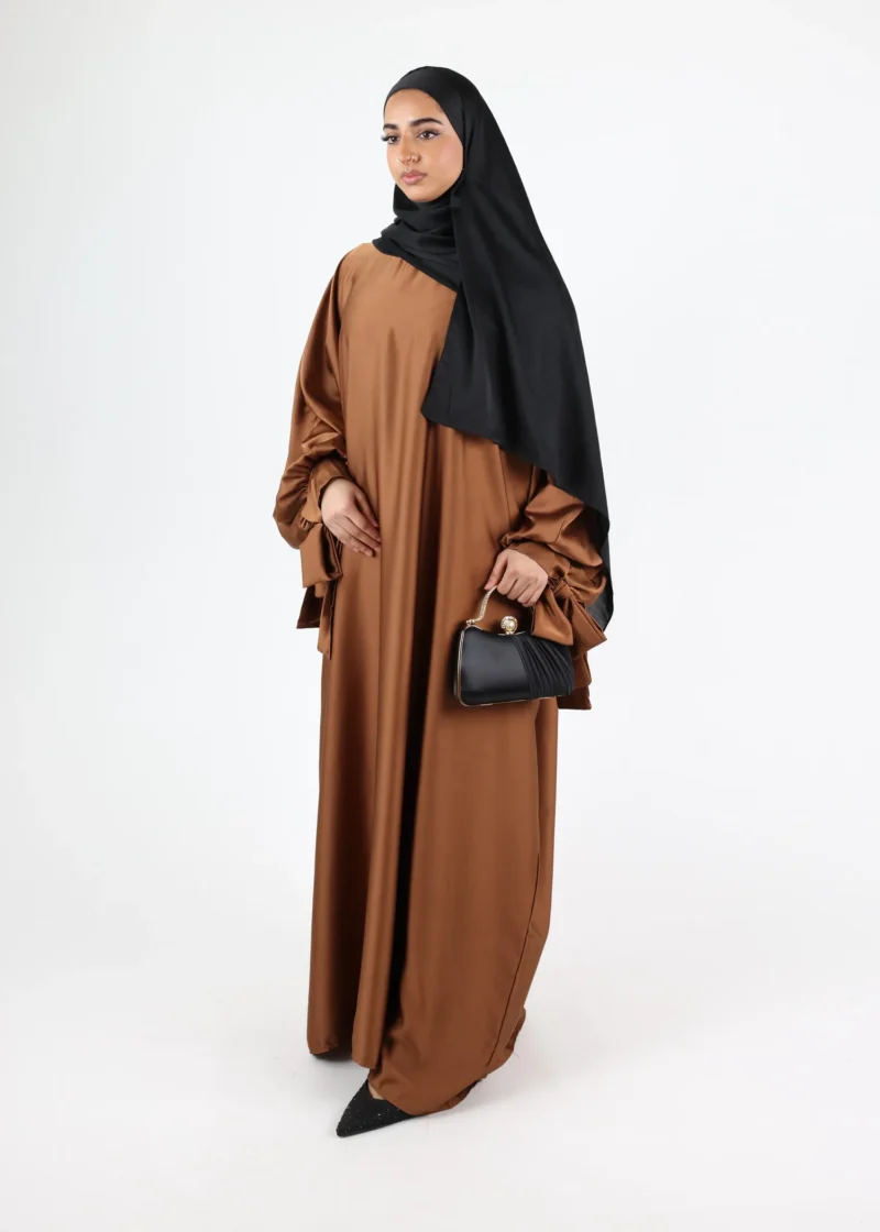 Abaya Noura Satin Brown