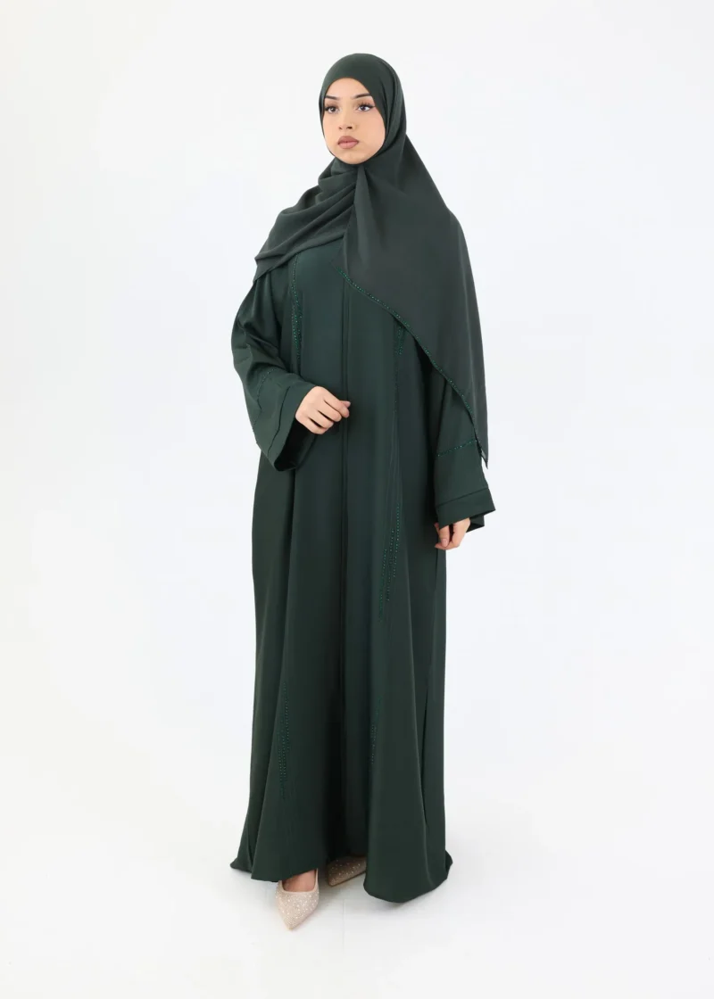 Abaya Samira - Classic Zoom - Forest Green