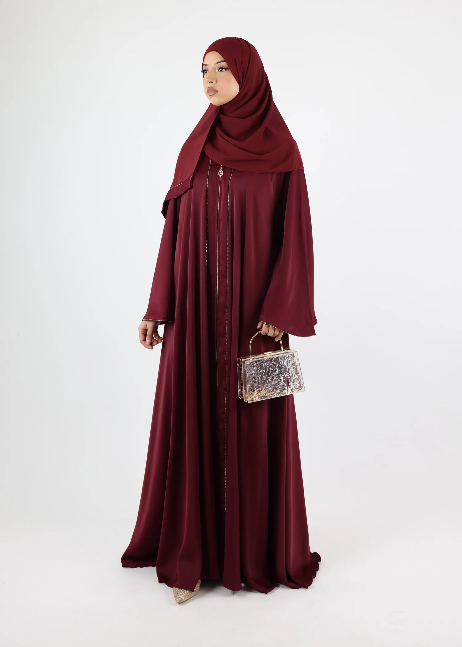 Abaya Arwa- Burgundy