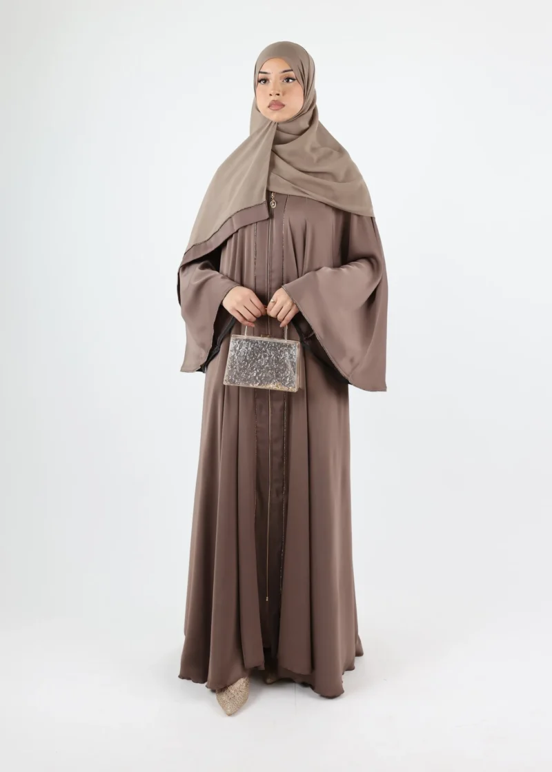 Abaya Arwa- Dark Taupe