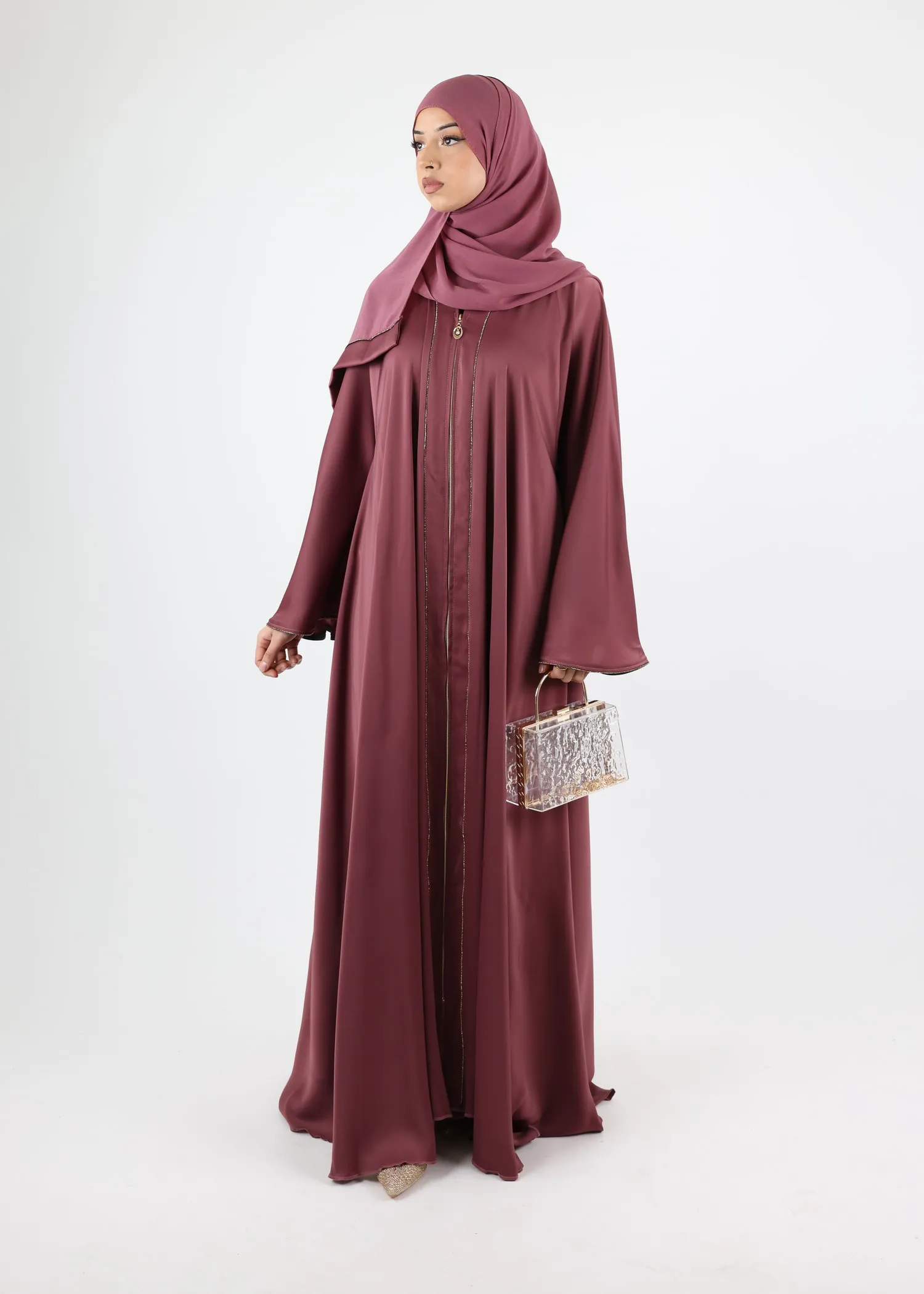 Abaya Arwa- Dusty Mauve
