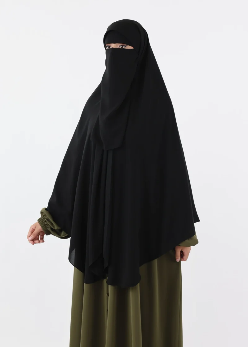 Alternative view of Niqab Khimar Set Cap Full Coverage - Black