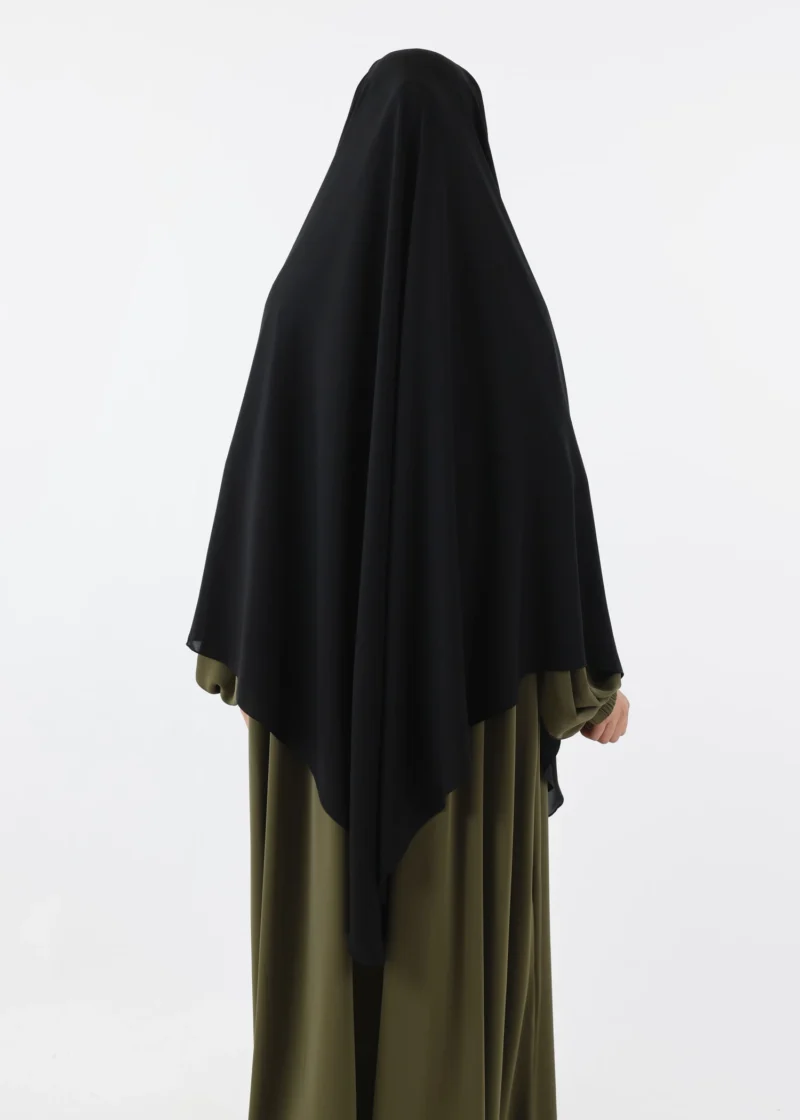Niqab Khimar Set Cap Full Coverage - Black - Image 5