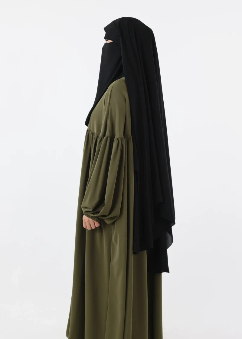 Niqab Khimar Set Cap Full Coverage - Black - Image 6
