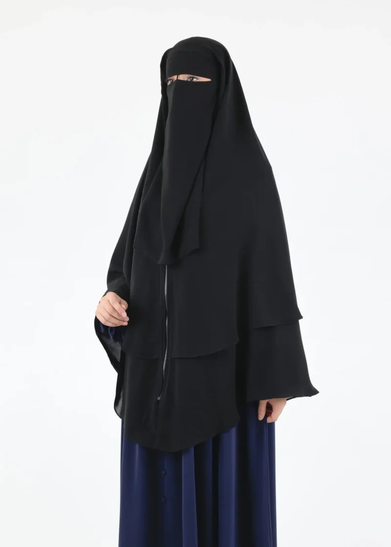 Niqab and Khimar Set Sutra - Black