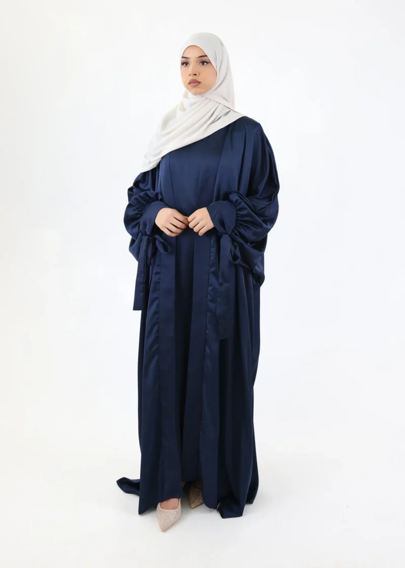 Kimono & Under dress SET Satin Noura - Navy