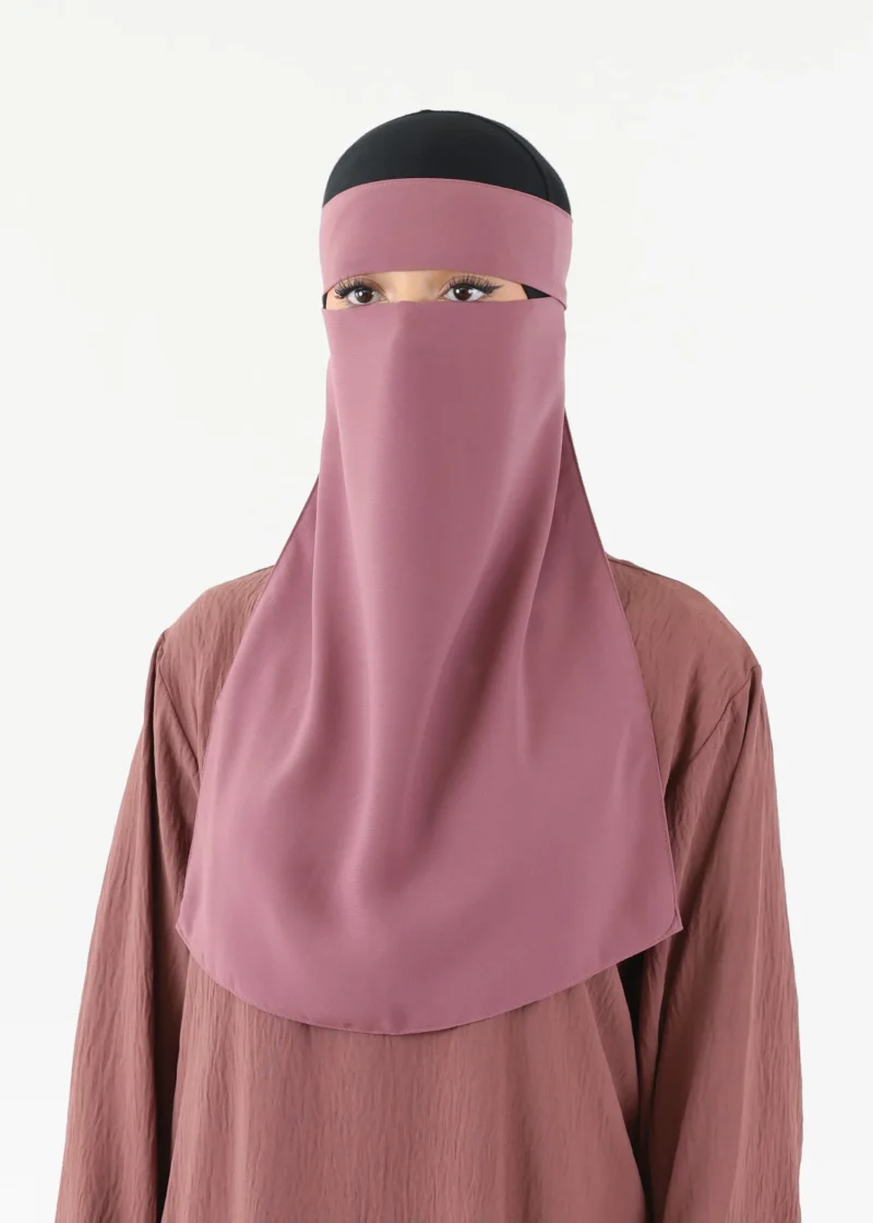 Alternative view of Full Niqab Premium Chiffon Dusty Mauve