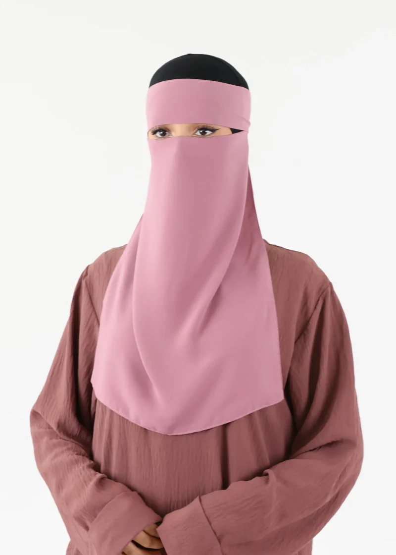 Alternative view of Full Niqab Premium Chiffon Pink