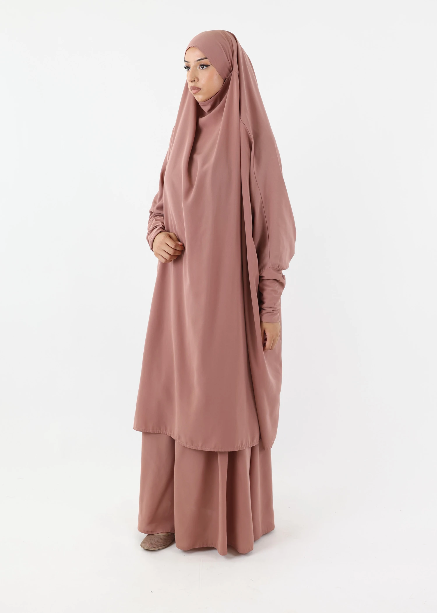 Jilbab Classic Lycra cuffs Old Pink