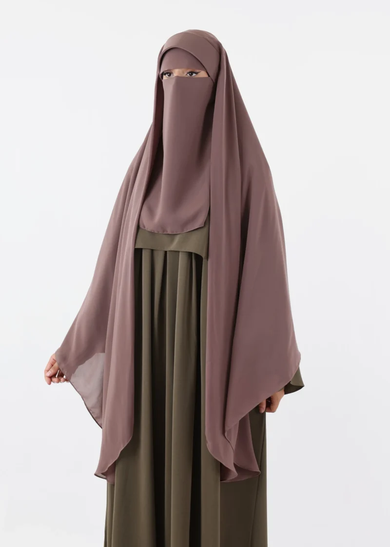 Alternative view of Niqab Khimar Set Cap Full Coverage - Dark Taupe