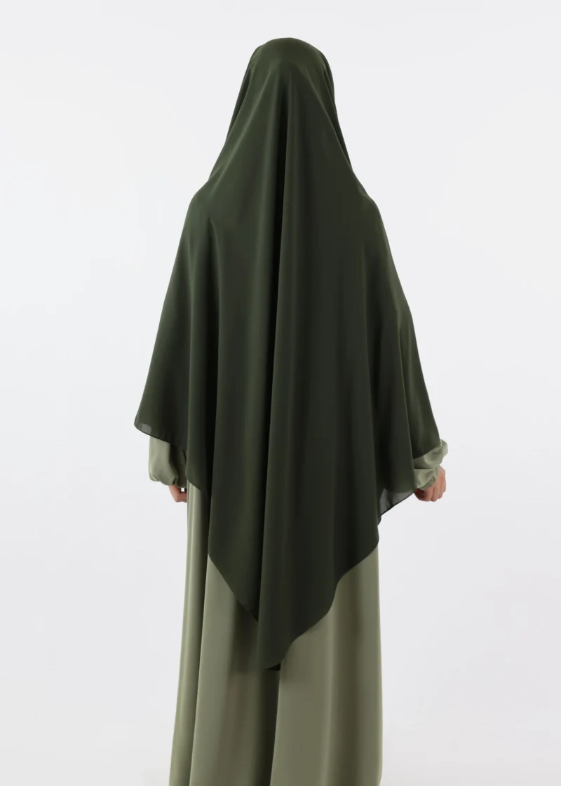 Niqab Khimar Set Cap Full Coverage - Khaki - Image 3