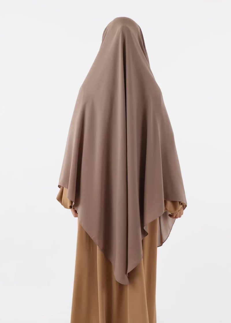 Niqab Khimar Set Cap Full Coverage - Taupe - Image 6