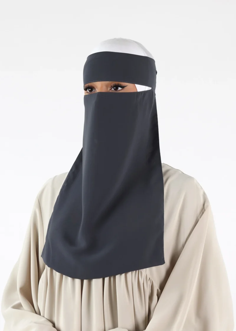 Alternative view of Full Niqab - No Pinch - Chacoral Grey