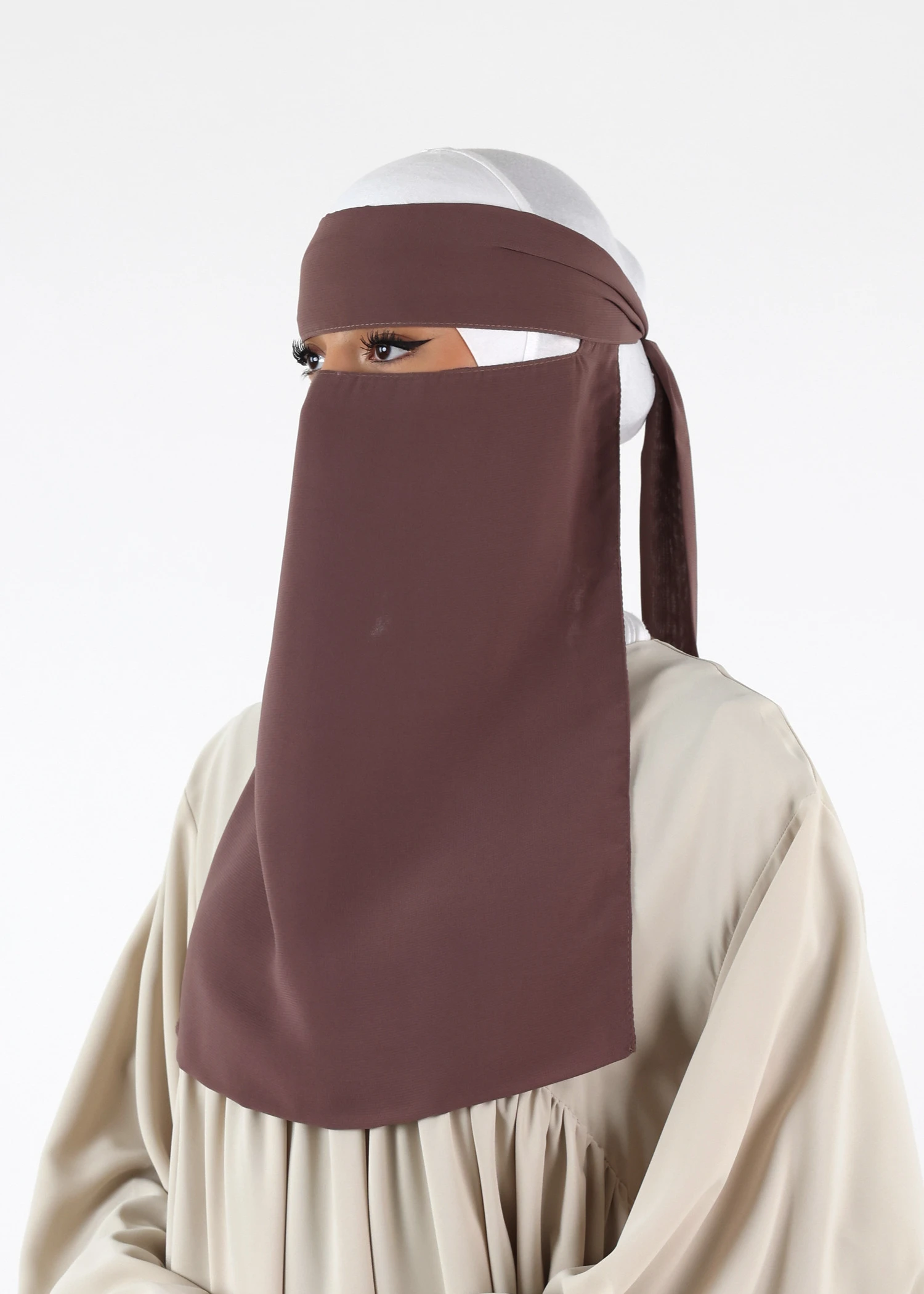 Full Niqab - No Pinch - Dark Taupe