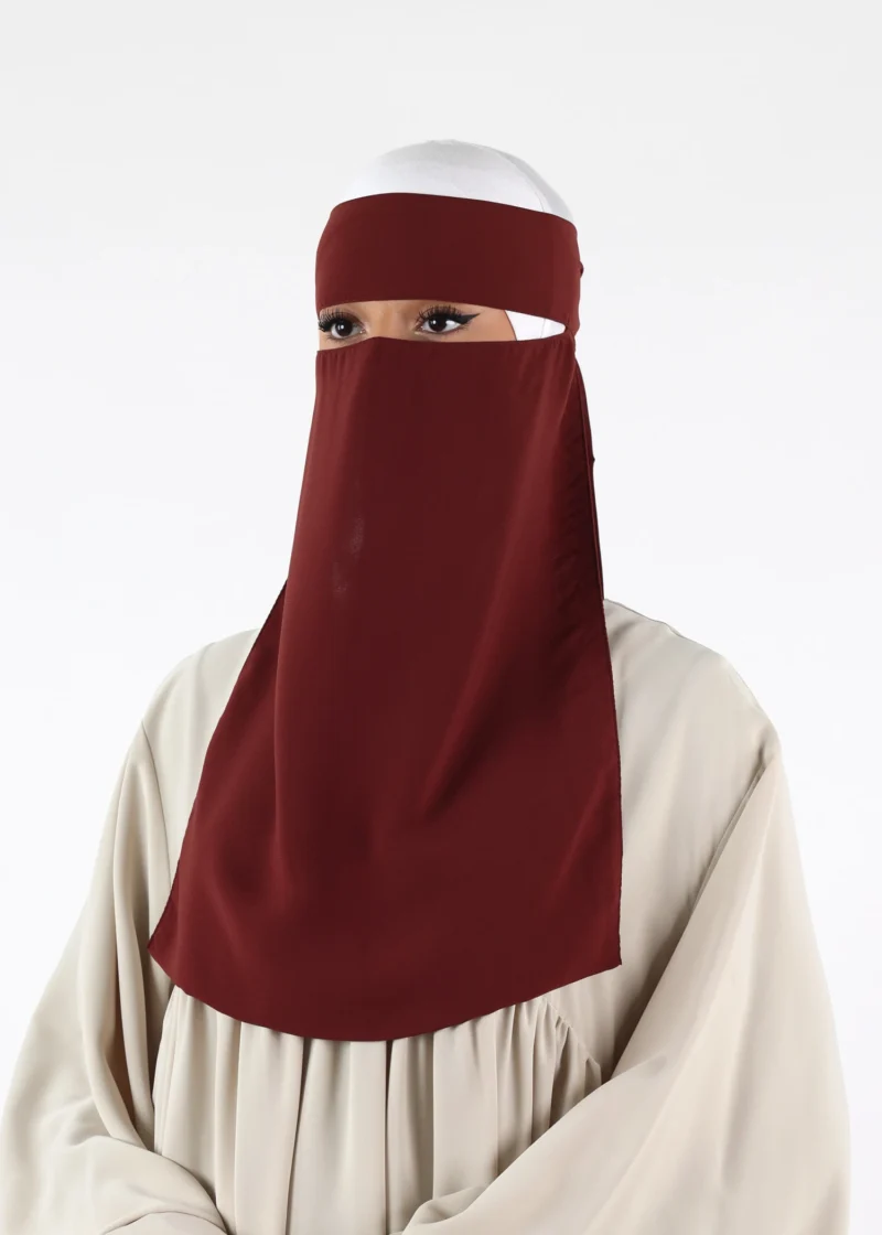Alternative view of Full Niqab - No Pinch - Maroon