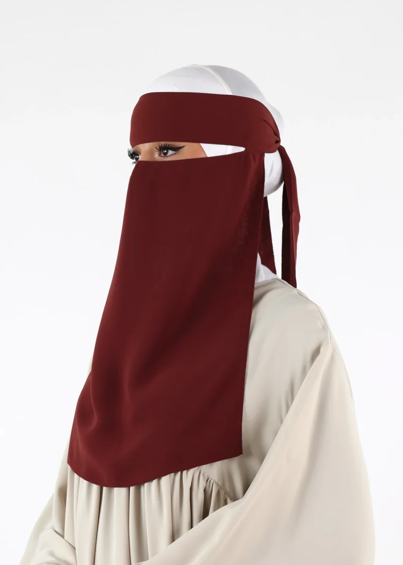 Full Niqab - No Pinch - Maroon