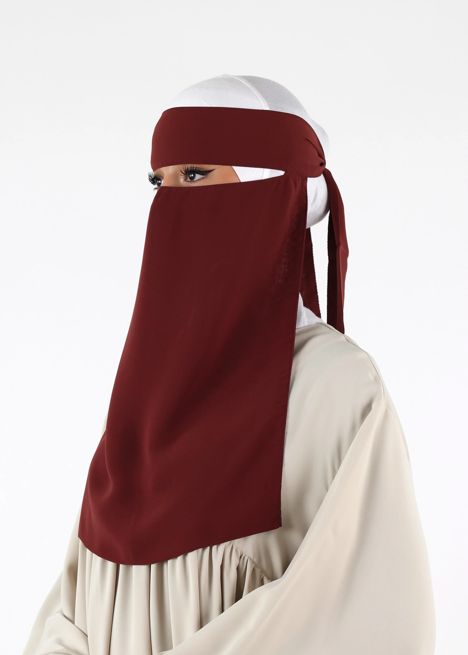 Full Niqab - No Pinch - Maroon