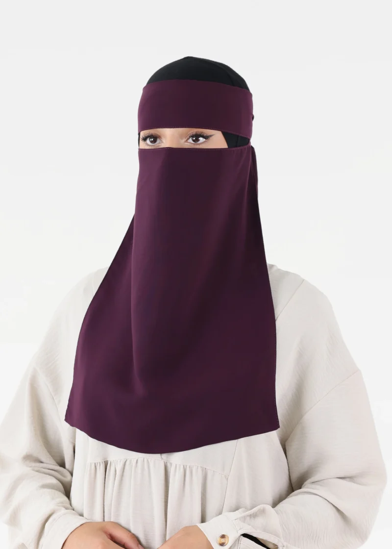 Alternative view of Full Niqab - No Pinch - Dark Purple