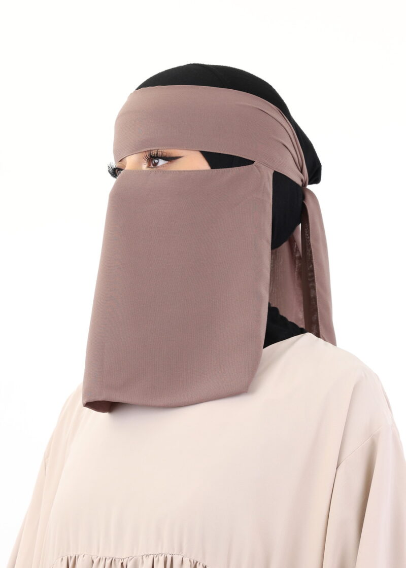Full Niqab Short - No Pinch - Taupe