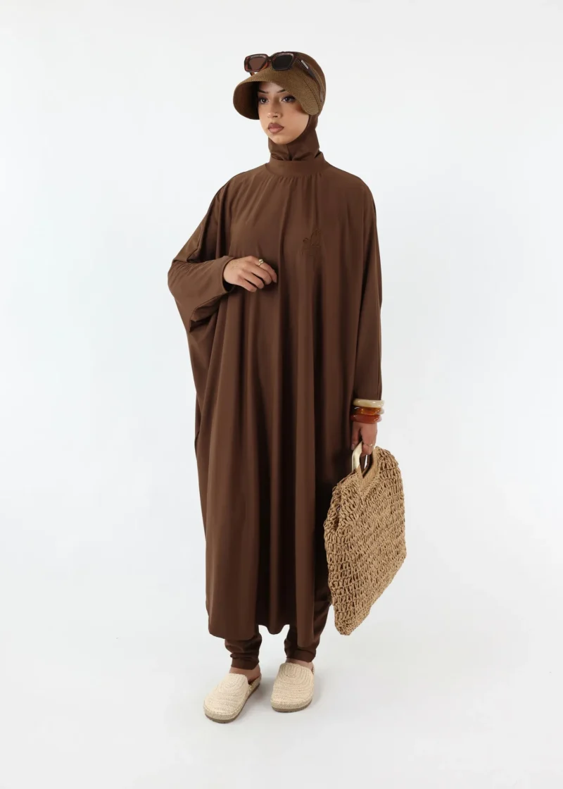 Alternative view of Burkini Farasha Ina 3 Pieces Set Muslim Swimsuit Coffee