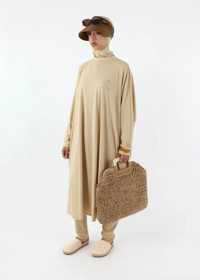 Alternative view of Burkini Farasha Ina 3 Pieces Set Muslim Swimsuit Cream