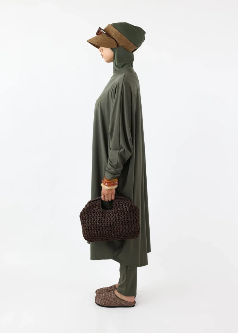 Alternative view of Burkini Farasha Ina 3 Pieces Set Muslim Swimsuit Khaki